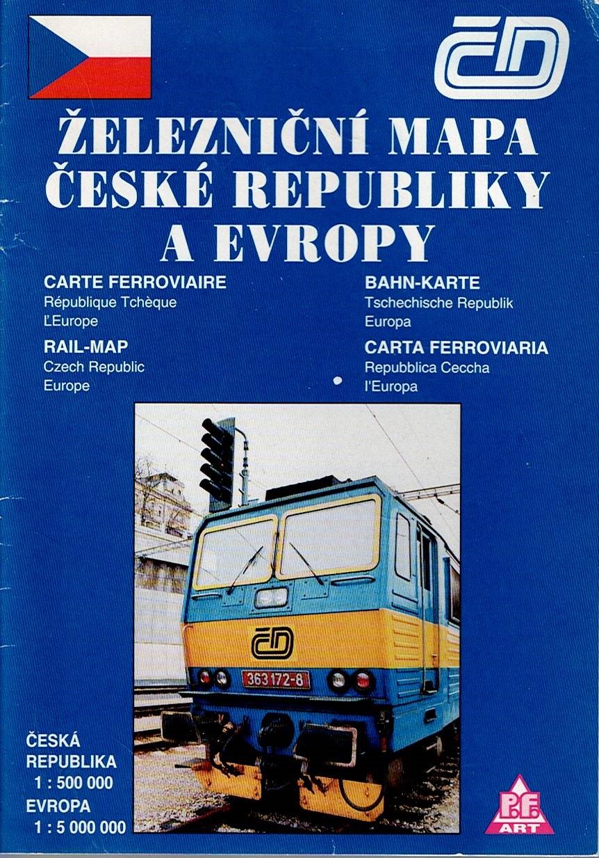 Železniční mapa České republiky a Evropy