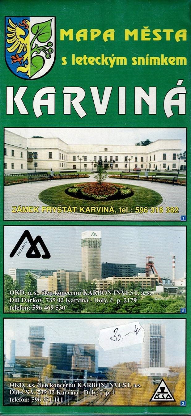 Karviná - Mapa města s leteckým snímkem