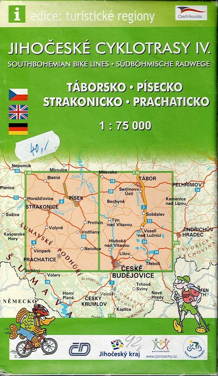 Jihočeské cyklotrasy IV. - Táborsko, Písecko, Strakonicko, Prachaticko