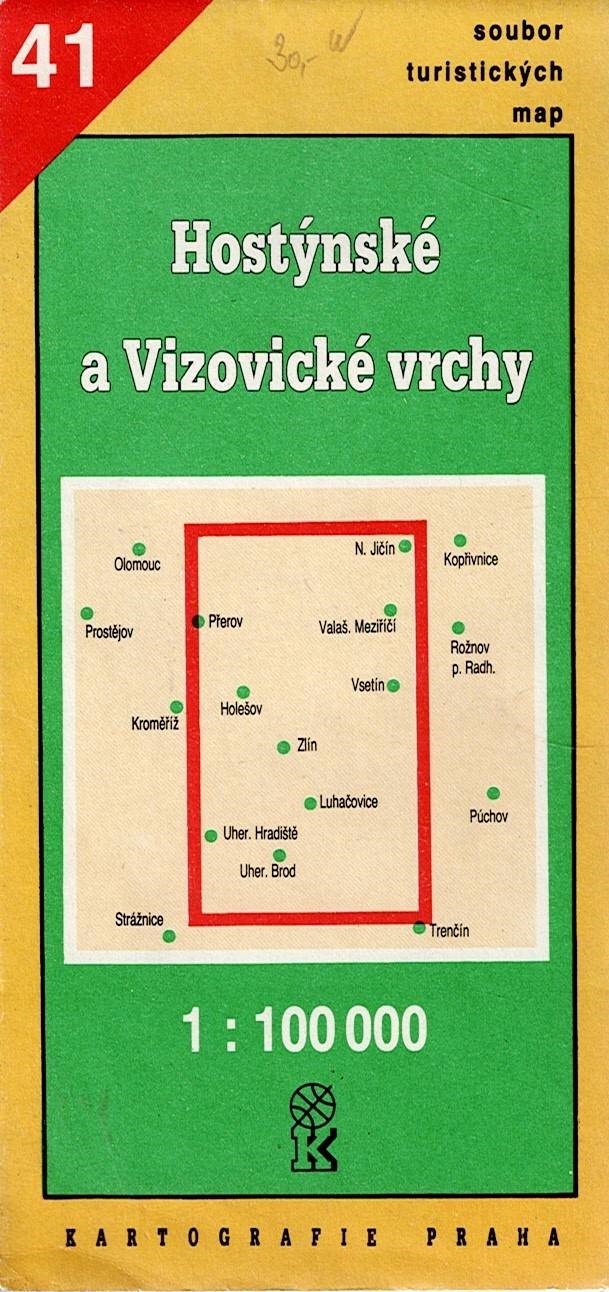 Hostýnské a Vizovické vrchy 1:100 000