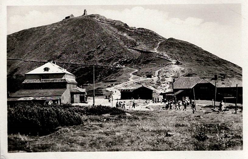 Krkonoše - Sněžka 1603 m n. m. (Razítko Koupeno na vrcholku Sněžky)
