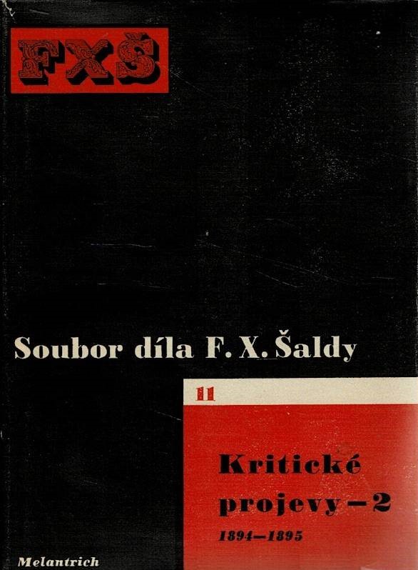 Šalda, F. X.: Kritické projevy II. 1894-1895