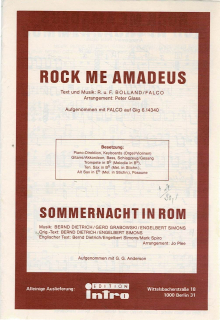 Bolland, Falco: Rock me Amadeus/Dietrich, Grabowski, Simons: Sommernacht in Rom