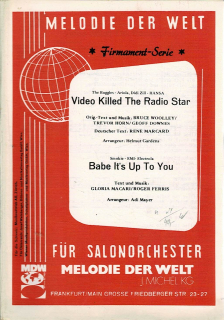 Woolley, Horn, Downes/Macari: Video Killed The Radio Star/Babe It’s Up To You