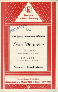 Mozart Wolfgang Amadeus: Zwei Menuette