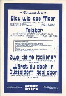 Blau wie das Meer/Telstar/Zwei kleine Italiener/Wärst du doch in Düsseldorf...