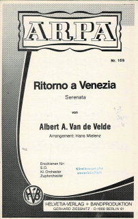 Van de Velde, Albert A.: Ritorno a Venezia