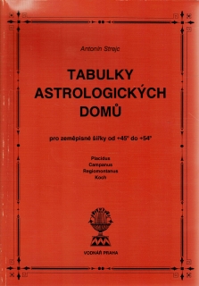 Strejc, Antonín: Tabulky astrologických domů