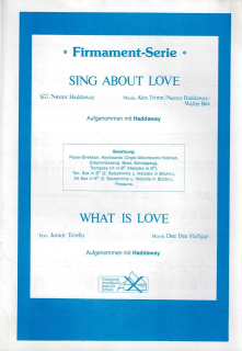 Trime, Haddaway, Bee/Halligan: Sing about Love/What is Love